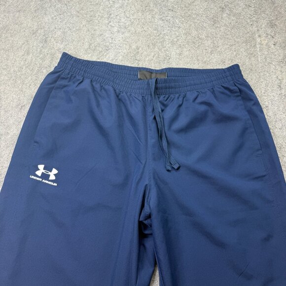 Under Armour Windbreaker Pants Men XL Blue Tapered Loose 34" Woven Vital Ripstop - Picture 3 of 16